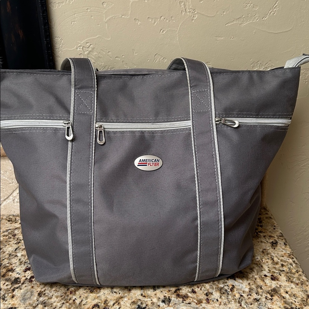Gray American Flyer Tote Bag